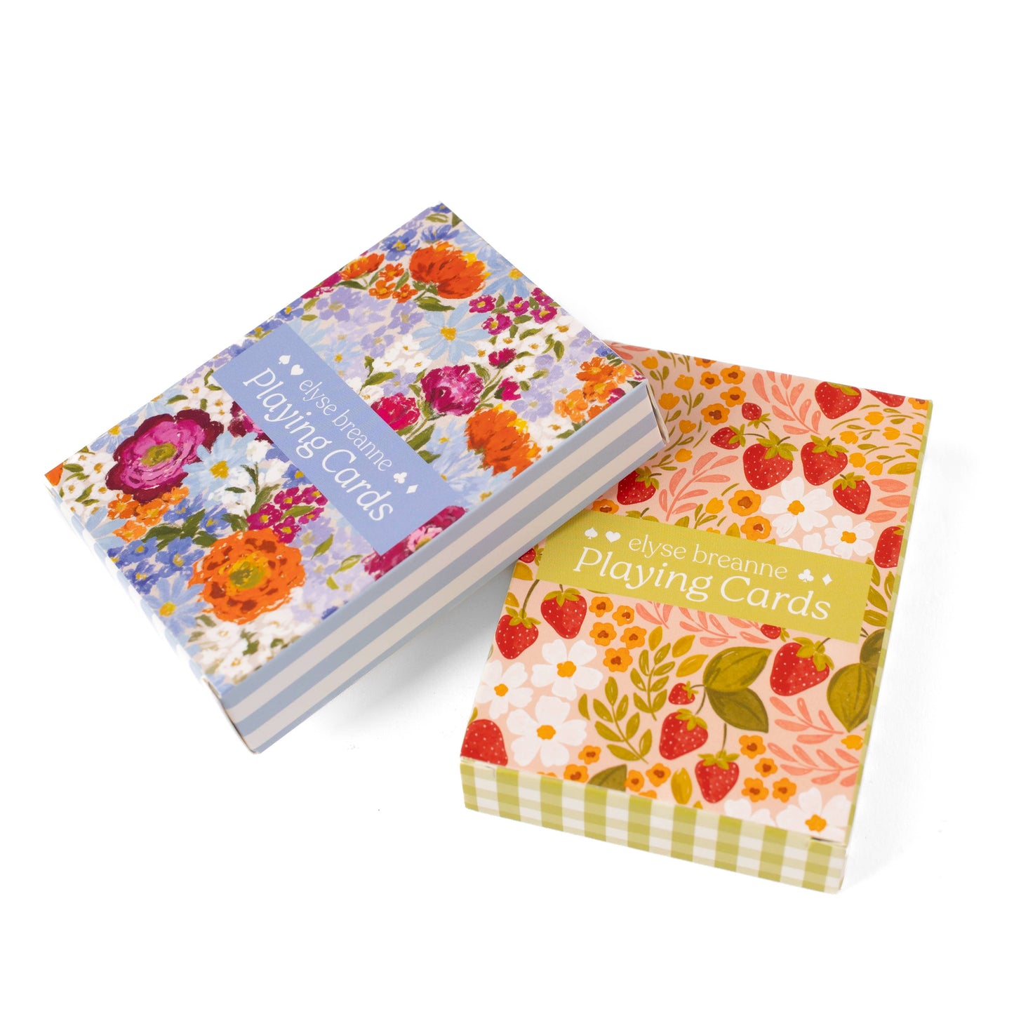 Elyse Breanne Design - Strawberry Patch x Green Gingham Deck of Cards