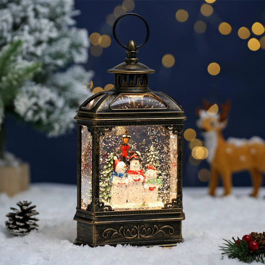 Christmas Vintage Snow Globe Lantern