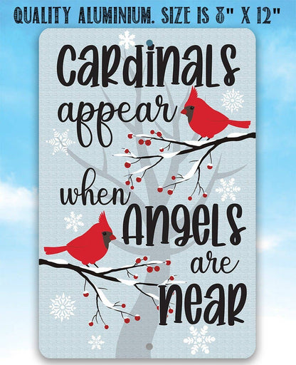 Aparecen los cardenales - Letrero metálico