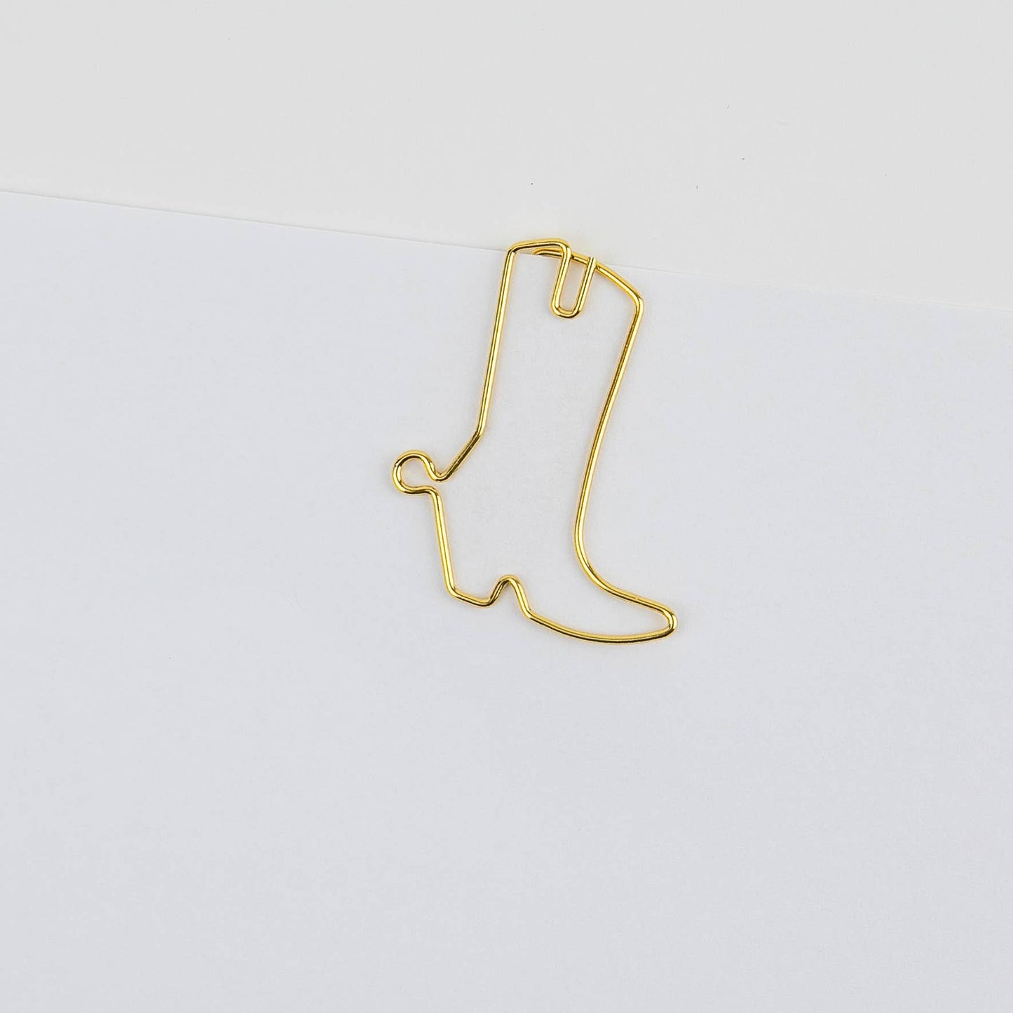 Bota de vaquero - Clips de papel chapados en oro únicos - Paquete de 25