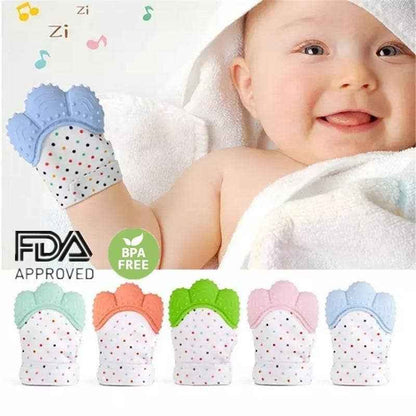 Baby Silicone Teething Glove: Blue