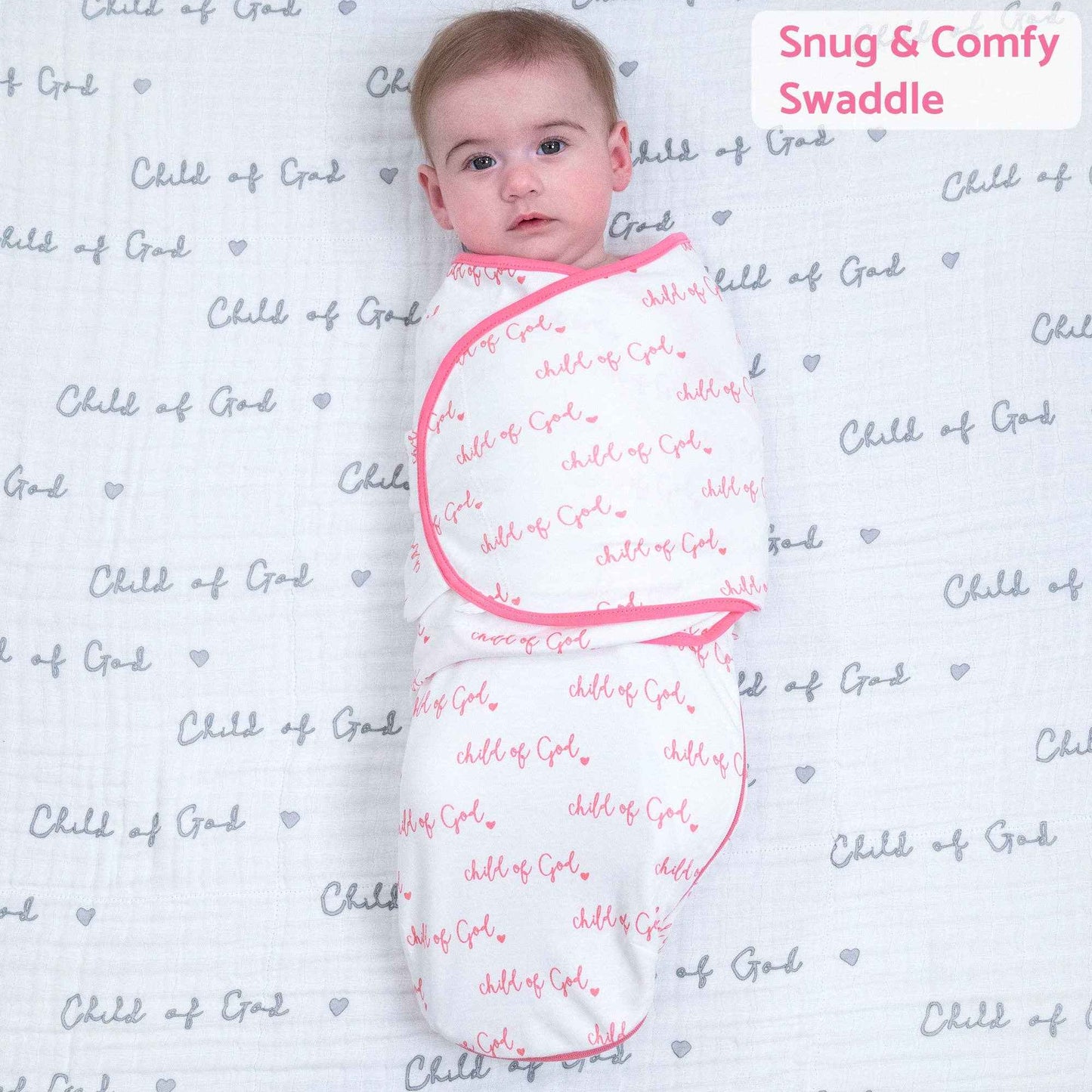 LollyBanks - Child of God - Pink Swaddle Sack