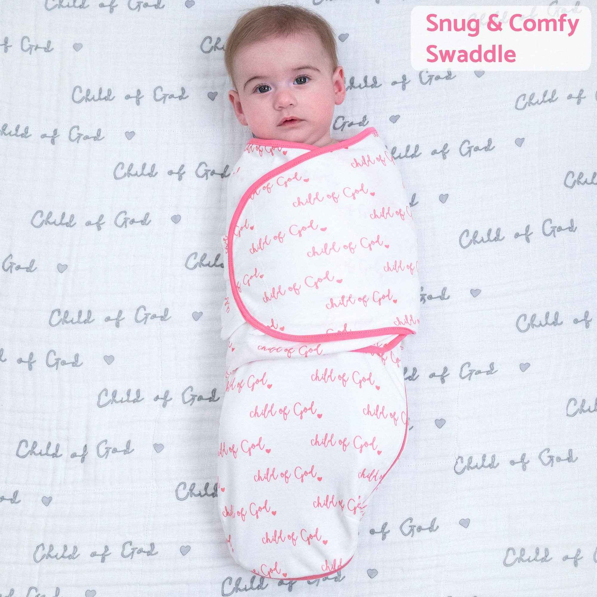 LollyBanks - Child of God - Pink Swaddle Sack