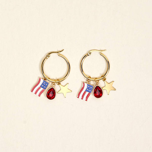 Signature Hoop Earrings–American Honey