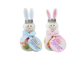 Set de limonada y dulces en frascos de conejito de Pascua