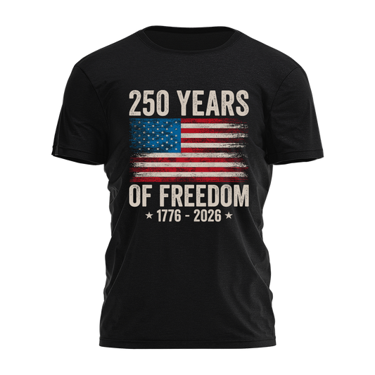 250 Years Of Freedom Tee : Heather Navy / XL