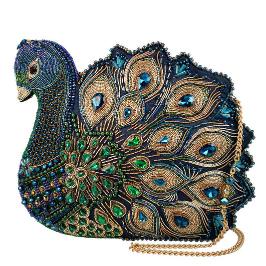 Mary Frances Accessories - Show Off Beaded Peacock Crossbody Bag