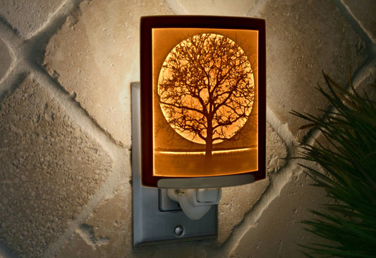 Midnight Moon Porcelain Lithophane Night Light
