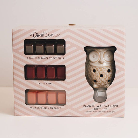 A Cheerful Giver - Owl Plug-In Wax Warmer Gift Set