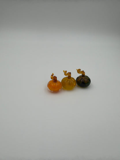Ombre Mini Glass Pumpkin Figurines