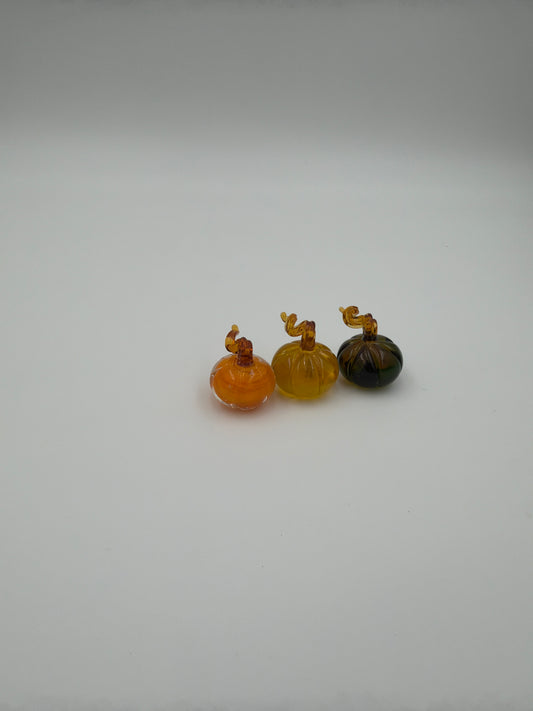 Minifiguras de calabaza de cristal con efecto ombré