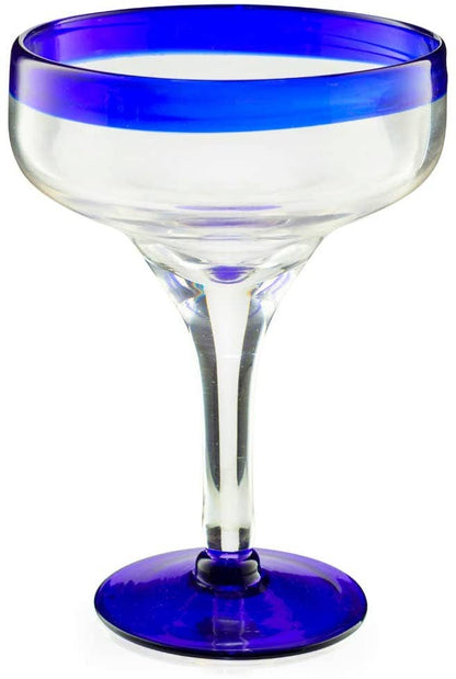 Mexican Hand Blown Margarita Glasses – Set of 4