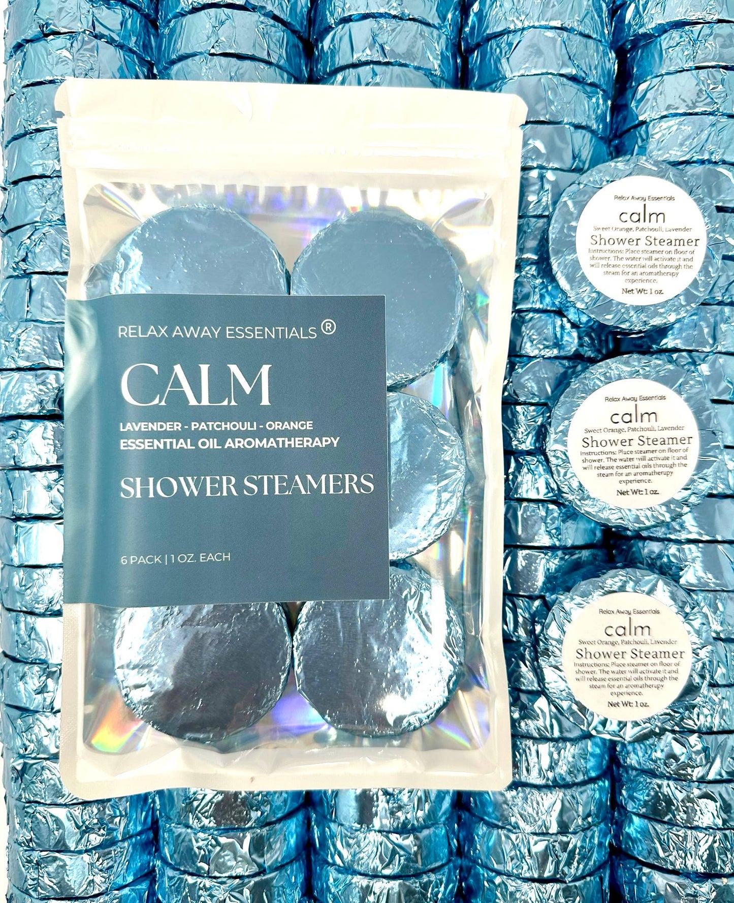 Relax Away Essentials - Calm Shower Steamers 6 Pack - Made in USA