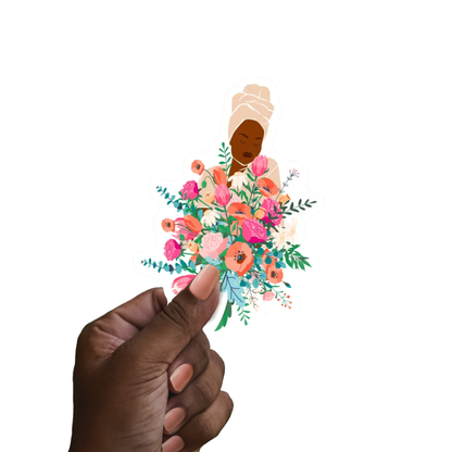Bloom | Black Woman | Abundance Stickers | Flowers