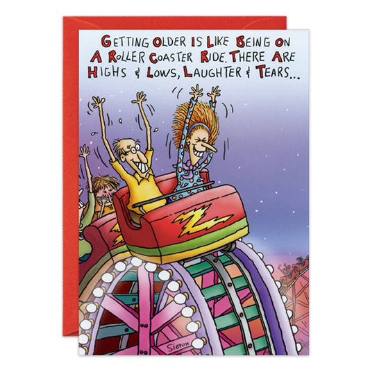 Roller Coaster Birthday Card