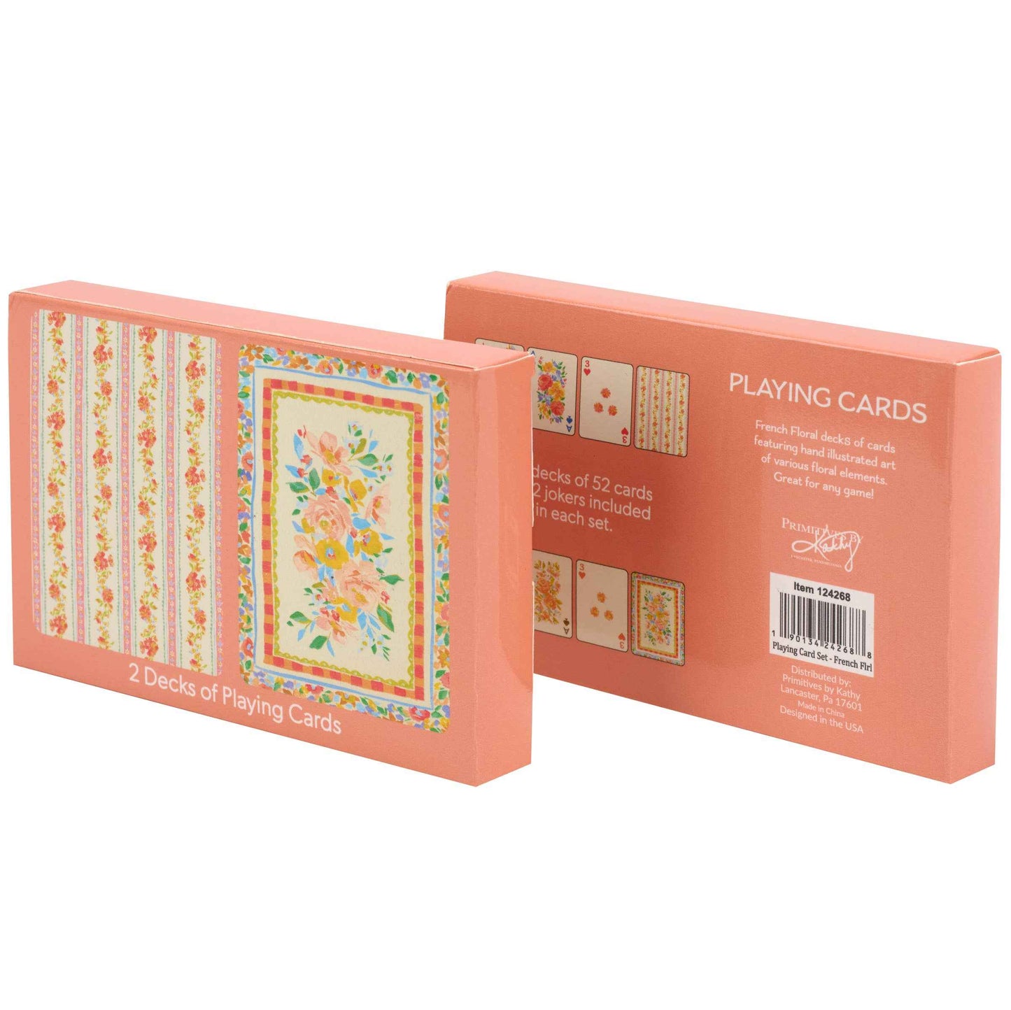 French Floral Playing Card Set