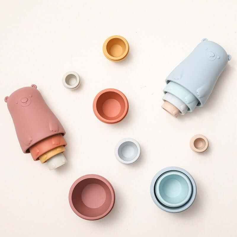 Baby Silicone Russian Nesting Dolls Toys: Blue