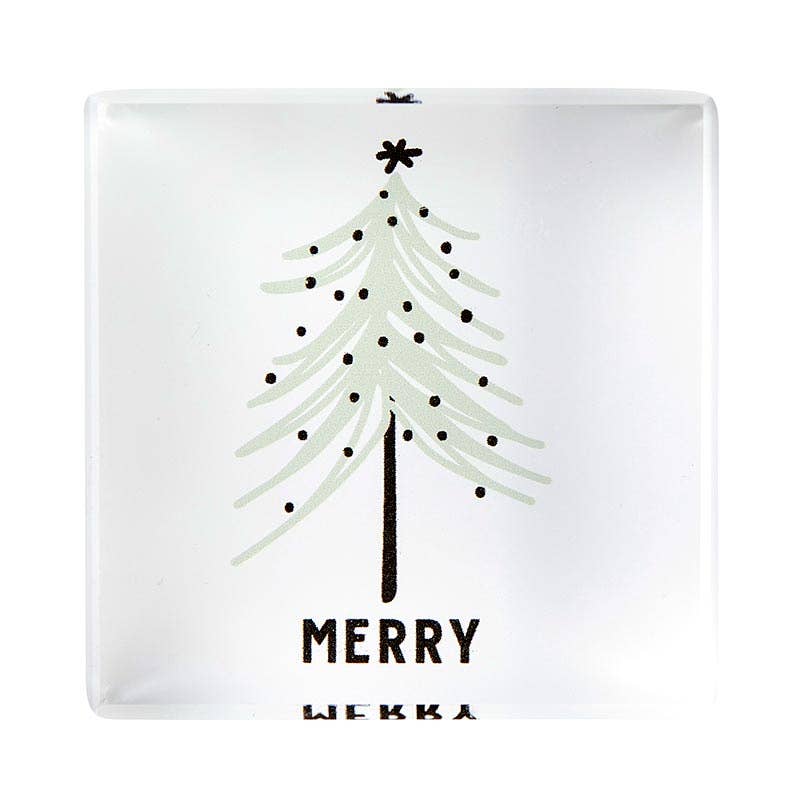 2" Merry Sq Lucite Block