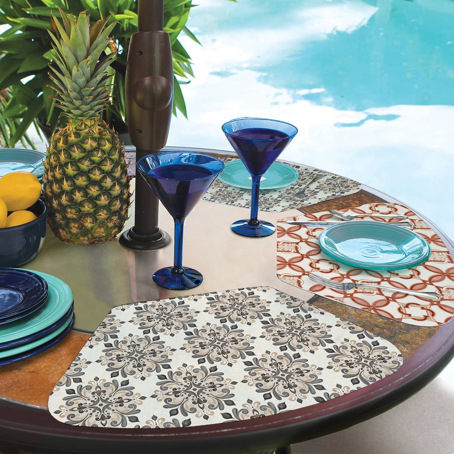 Medallion Wedge Reversible Flexible Placemat