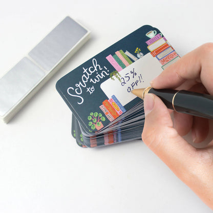100 Customer Scratch-off Cards - Bookstore