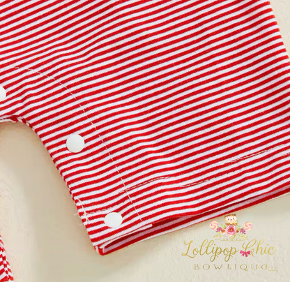 Infant Baby Boy Embordered Baseball Romper: 0-3M
