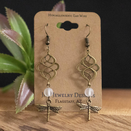 JAC Jewelry Designs - Bronze Dragonfly Earrings