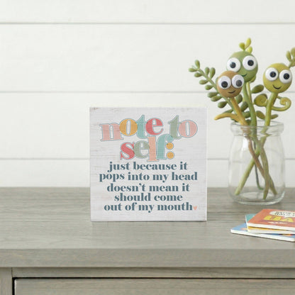 Note To Self Colorful - Small Talk Square