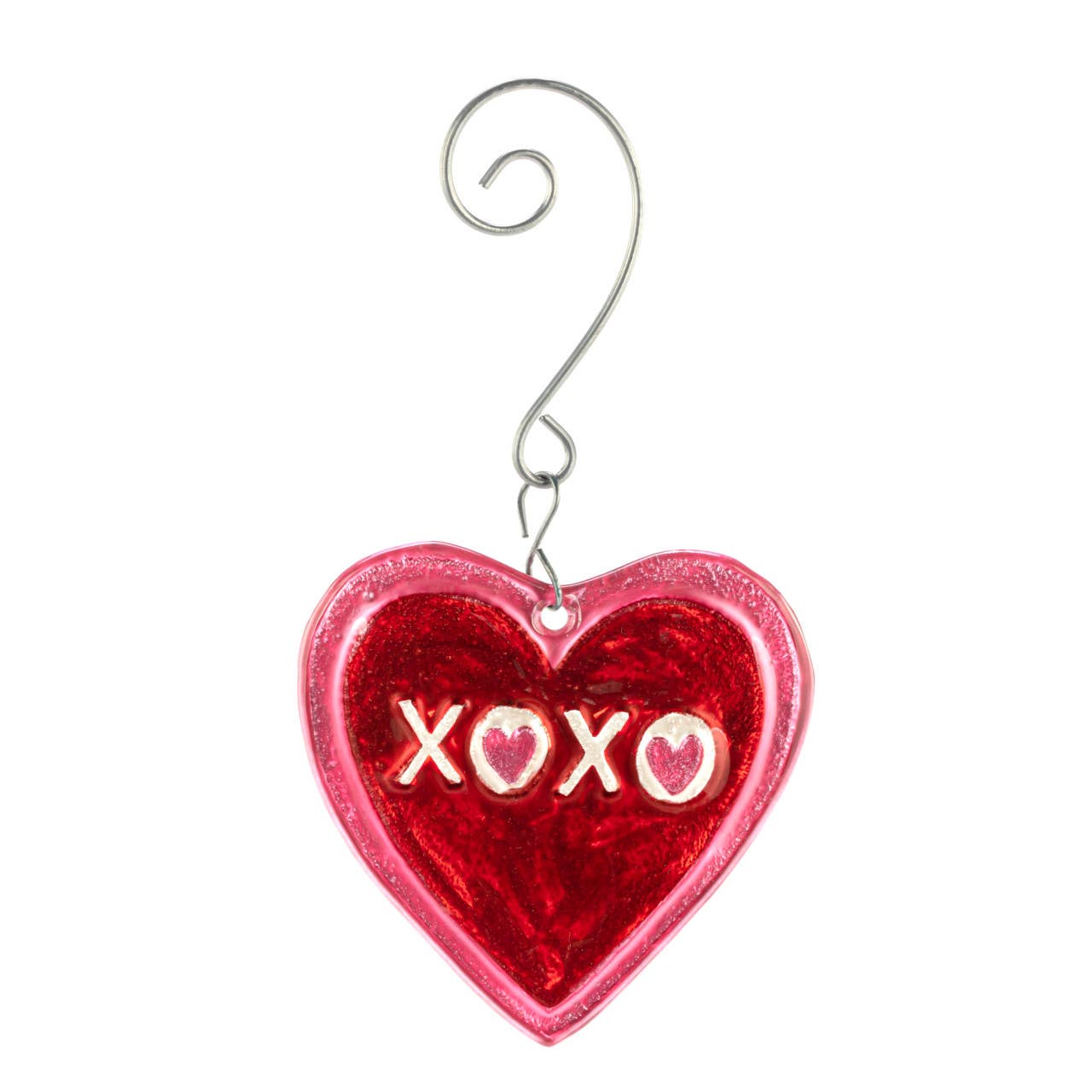 Heart XO Glass Orn