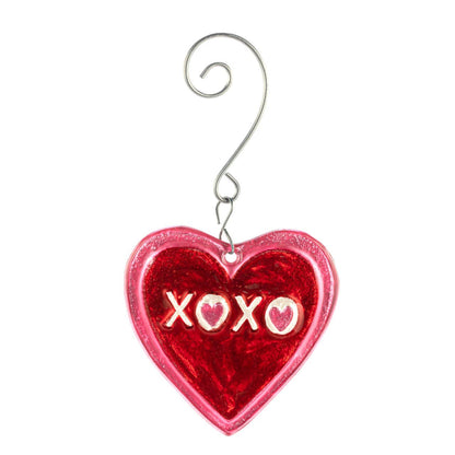 Heart XO Glass Orn
