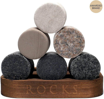 Piedras para enfriar whisky ROCKS - Set para conocedores - Edición exclusiva para vasos de whisky