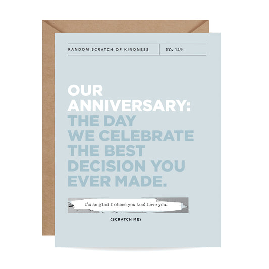 Tarjeta Raspadita - Nuestro Aniversario