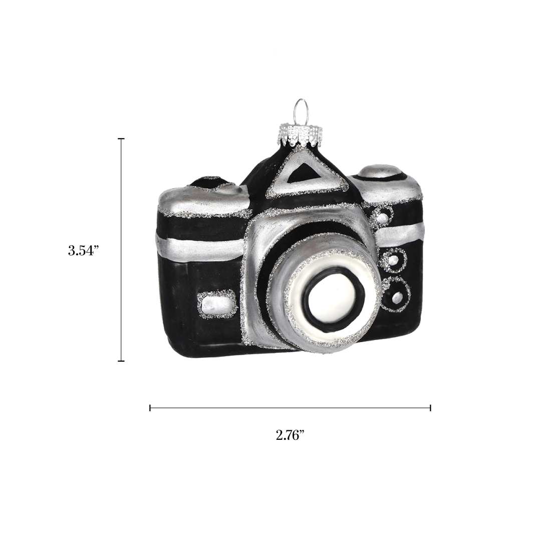 Black Camera Christmas Ornament