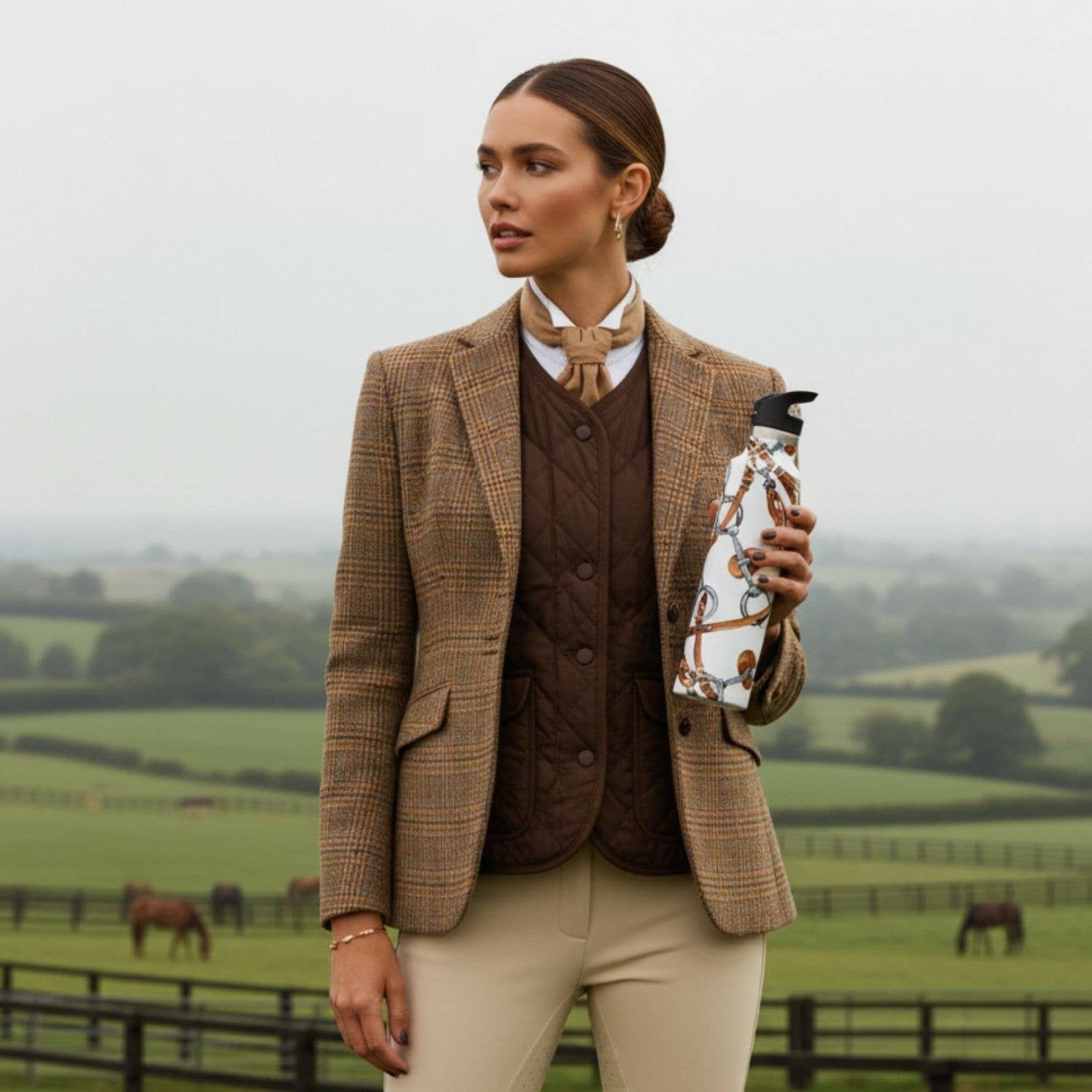 Equestri | Horse Tack Scarf Insulated Water Bottle 25oz