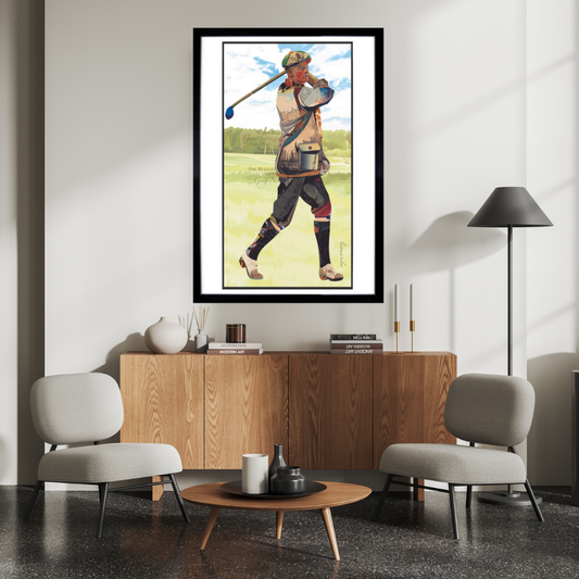 3D Collage Art | Golfer Male (40"x20")