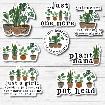 Oily Graphic Creations - Just A Girl-Plant Mama Sticker/Magnet
