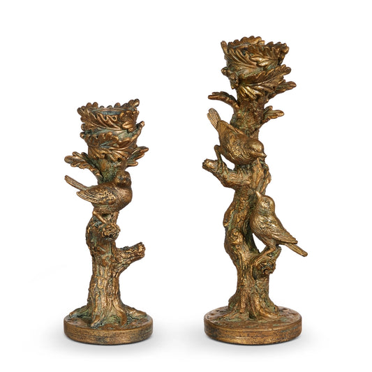 Bird on Branch Candlesticks (set of 2)