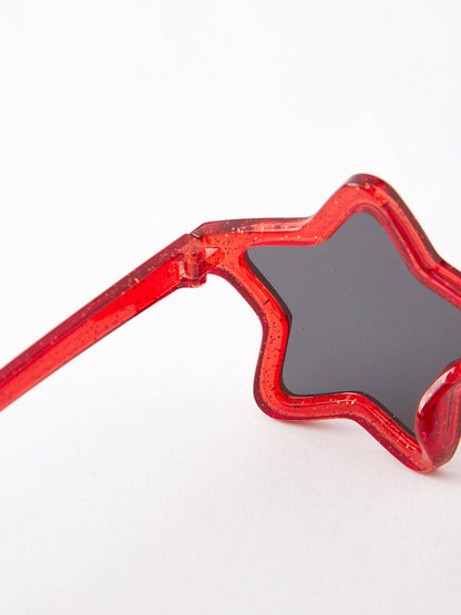 Children's Star Shaped Sunglasses: Red