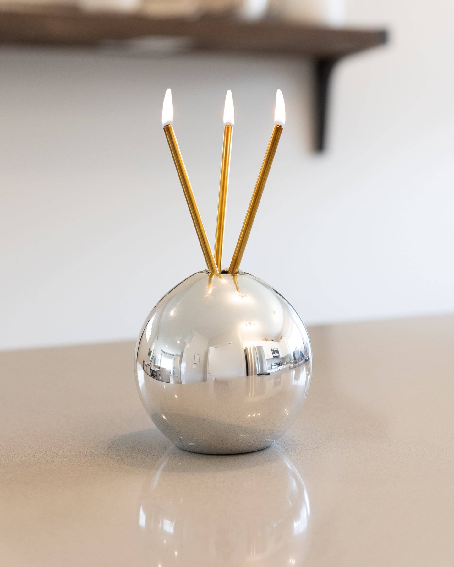 Neva Silver Metallic Vase for Everlasting Candles