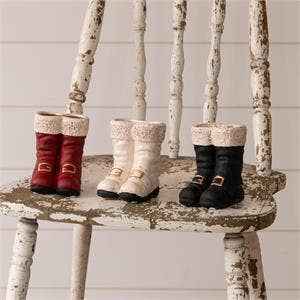 Mini Santa's Boots Vases (Pk/03 Ast)