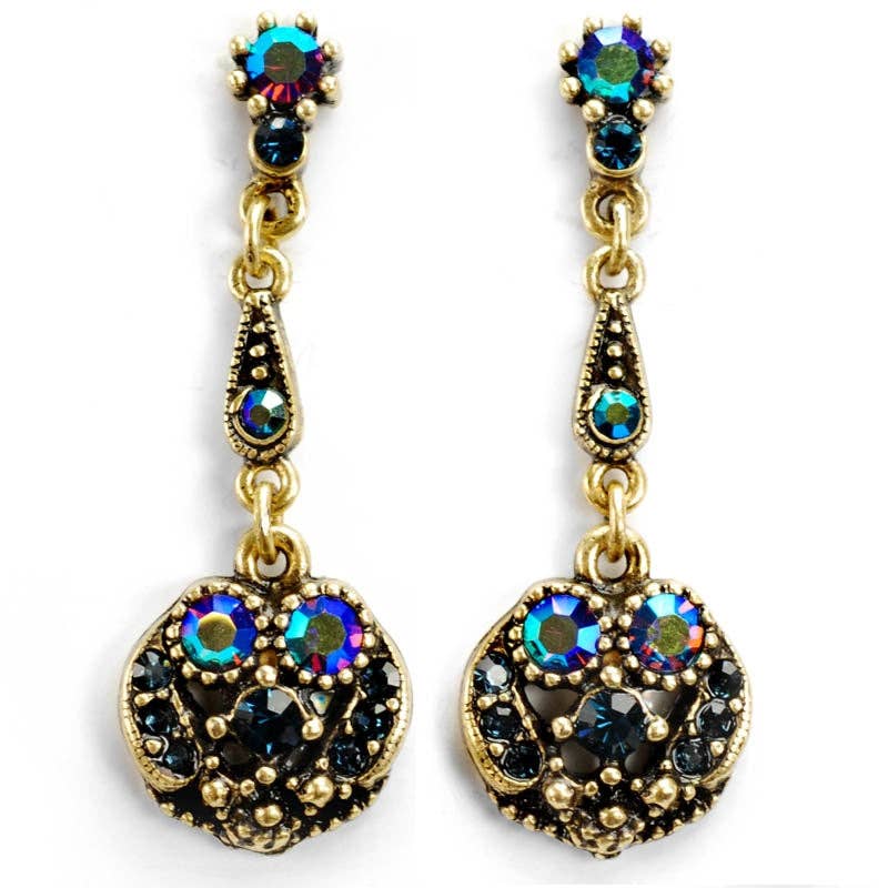 Harlequin Peacock Earrings