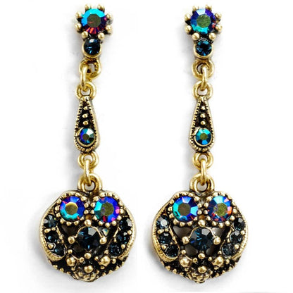Harlequin Peacock Earrings
