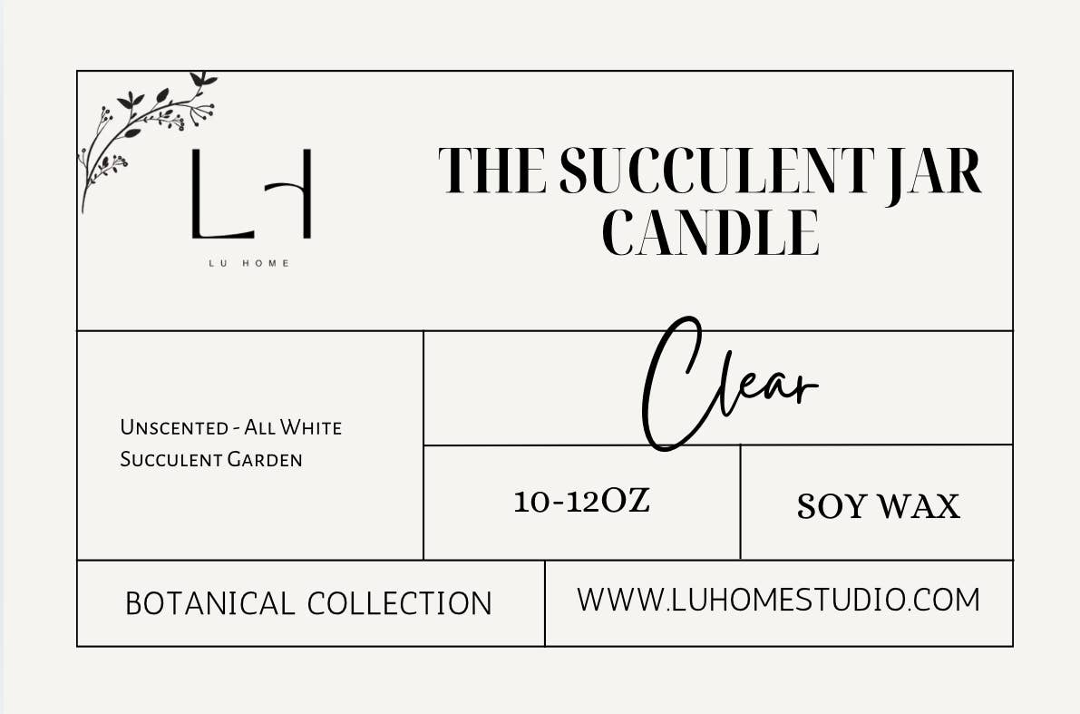The Succulent Scented 3 Wick Cactus Candle Jar