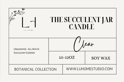 The Succulent Scented 3 Wick Cactus Candle Jar