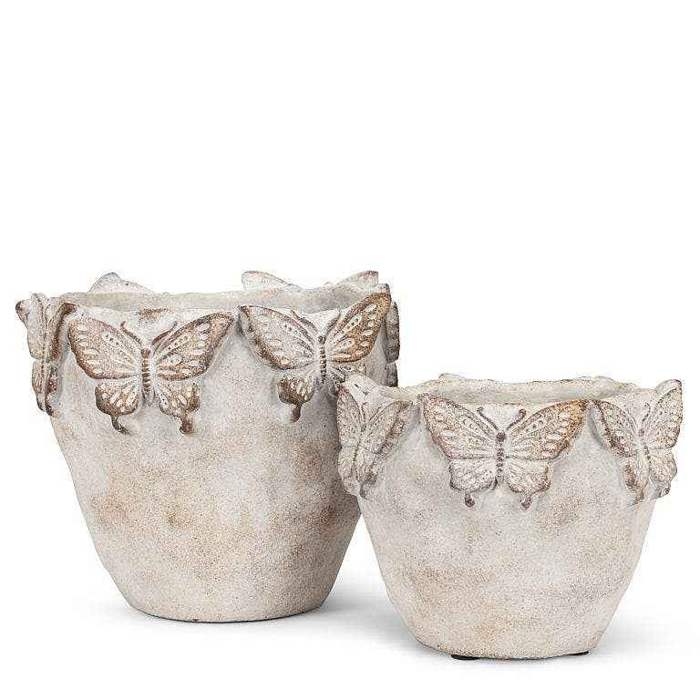 Butterfly Edged Planter-7"H