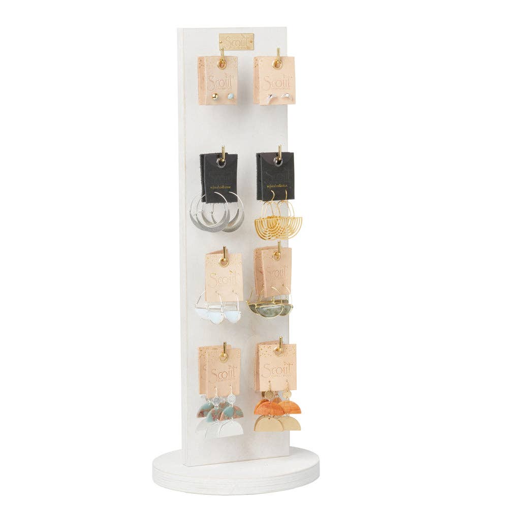 Narrow White Spinning Counter Display