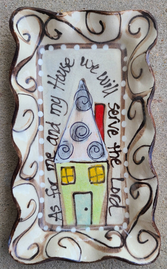 Small Rectangle Plate (Swirl As For Me)