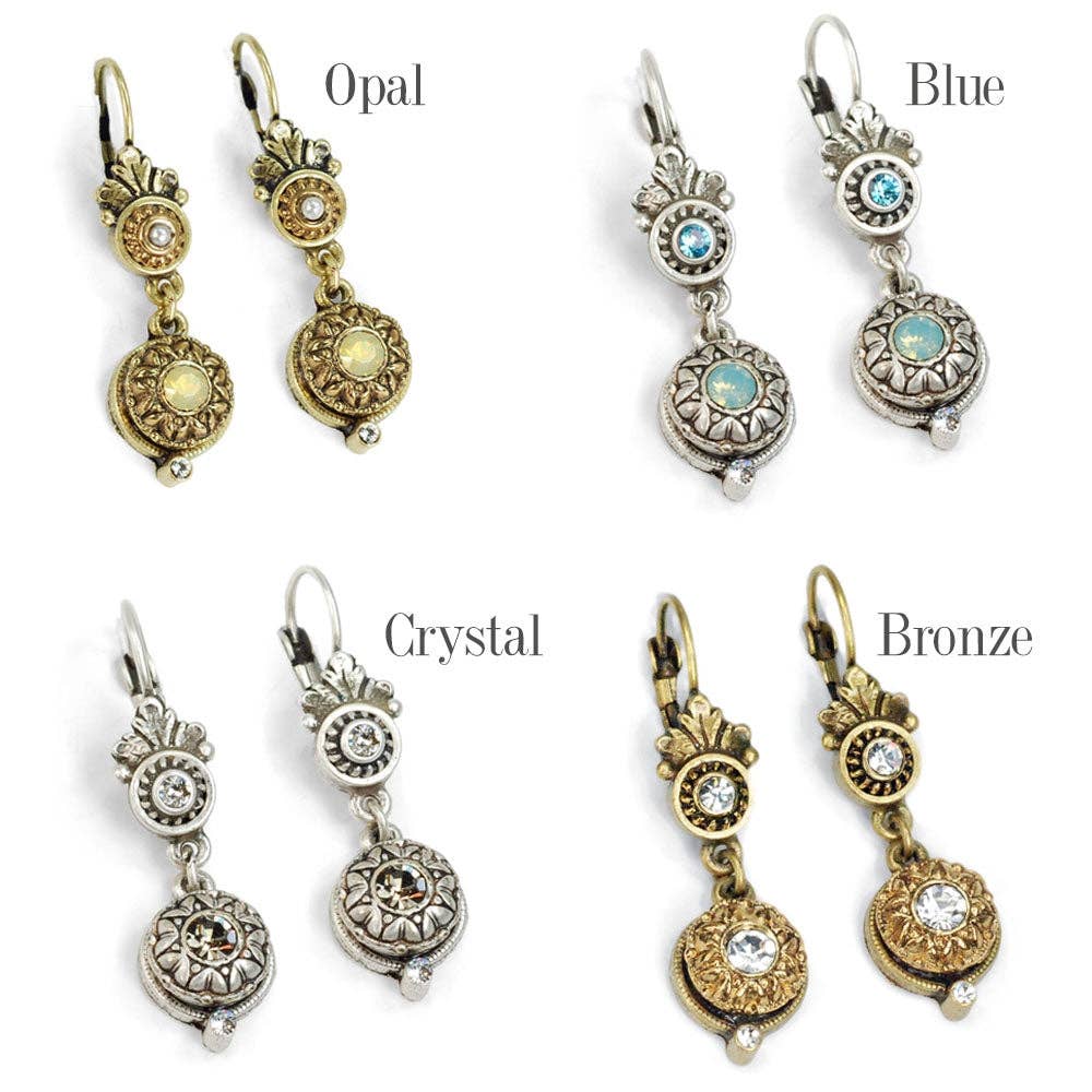 Joyería Sweet Romance - Pendientes victorianos con roseta E1172