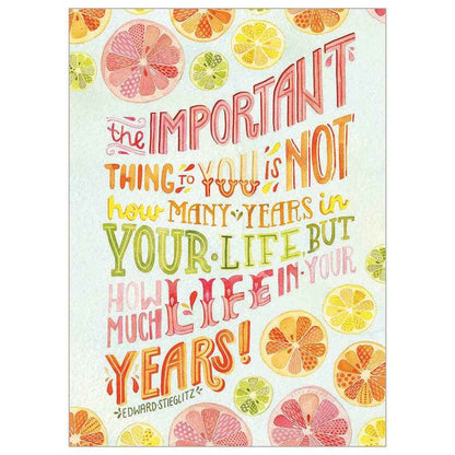 Legacy - Life in Your Years - Faith Birthday Card