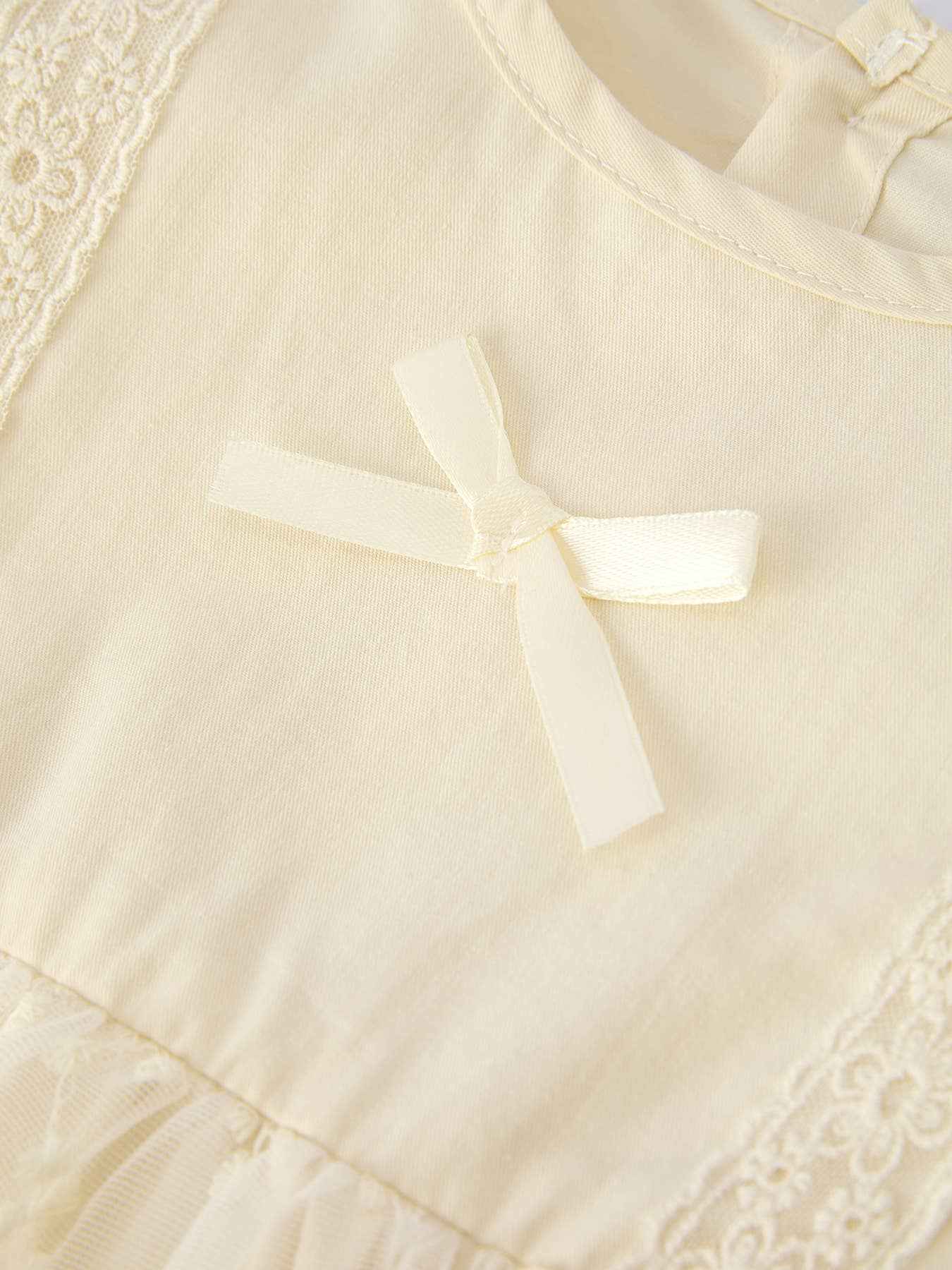 Lace Long-Sleeved Baby Girl Romper Matching Headband: 24M