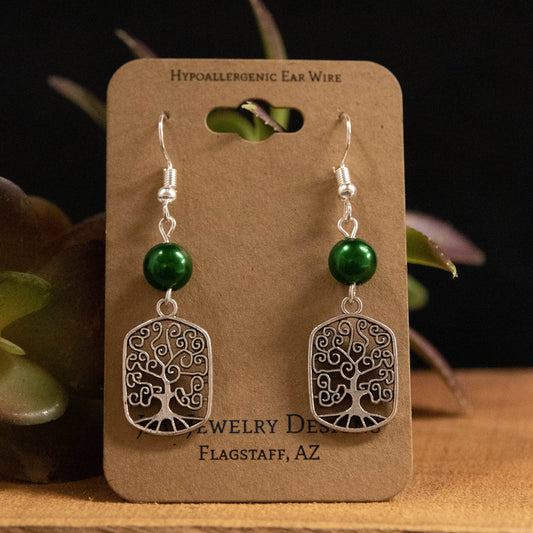 Swirly Tree Earrings
